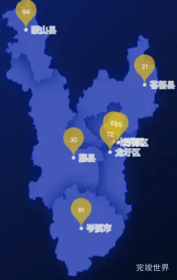 echarts梧州市地图实现气泡效果